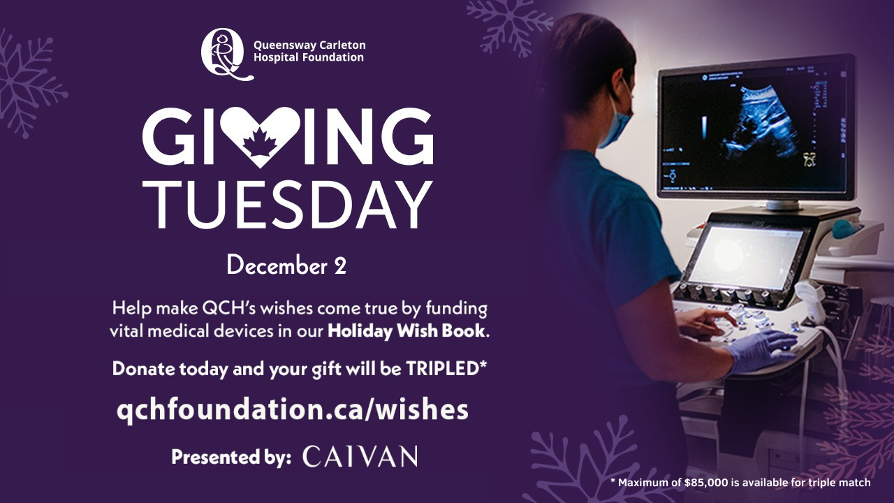 Giving Tuesday graphic purple